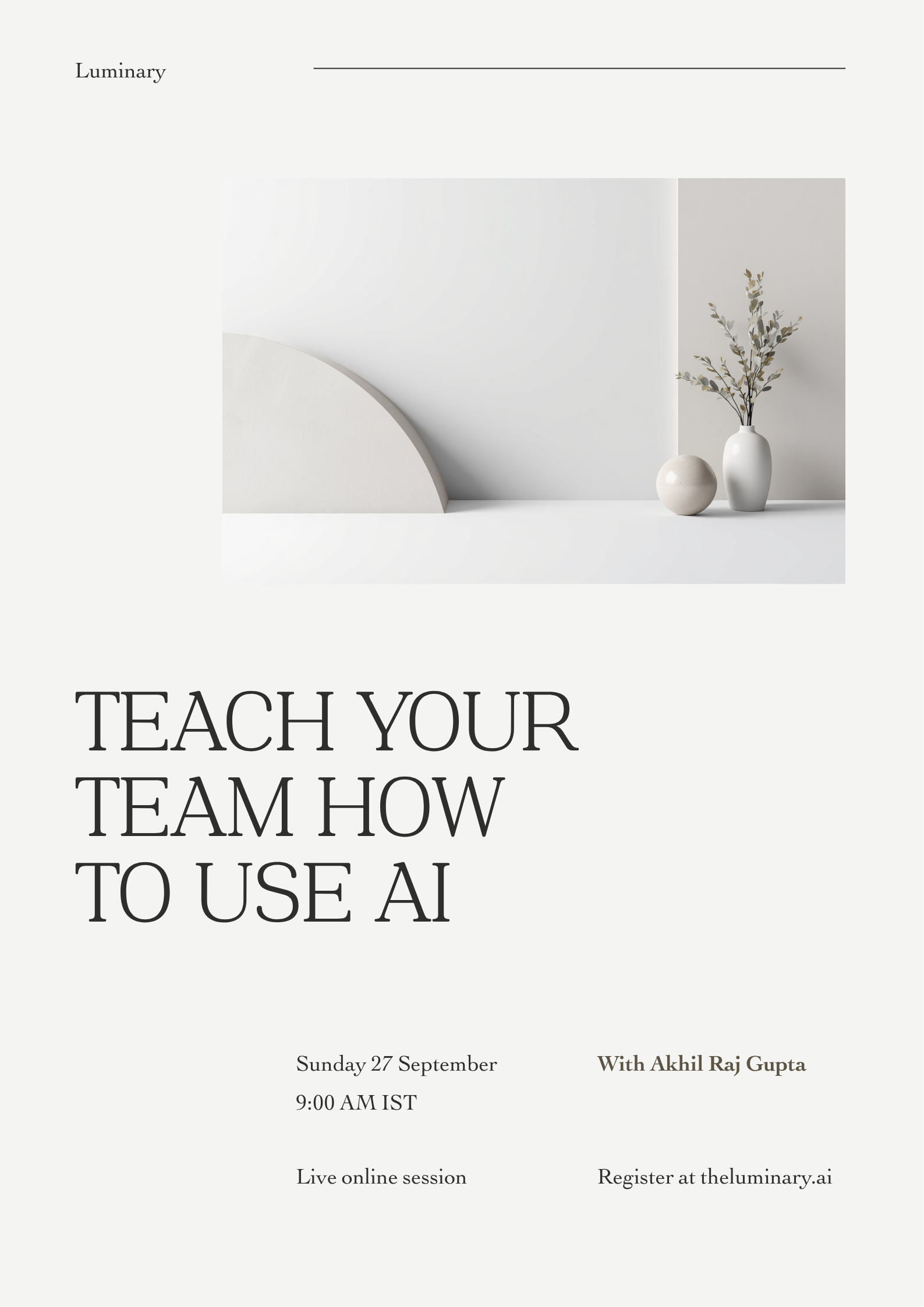 Zero-context poster: Teach Your Team How To Use AI